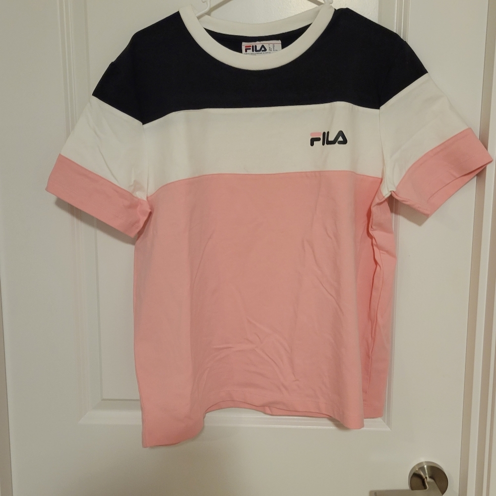 Fila woman shirt XL WHITE PINK AND BLACK